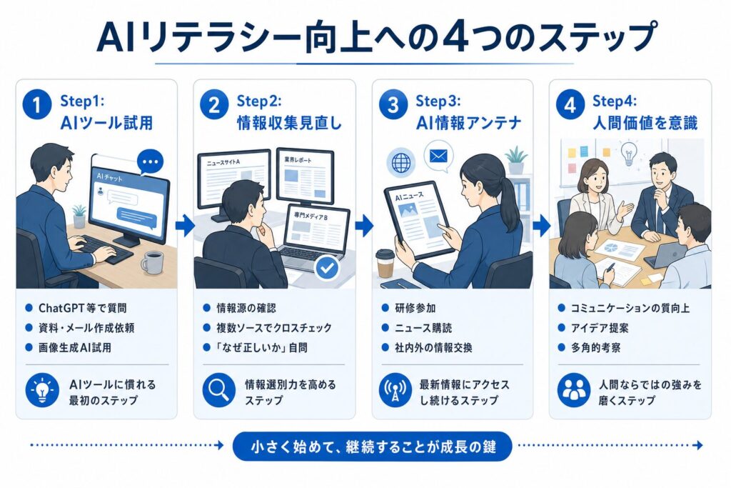 AIリテラシー向上ロードマップのイメージ画像