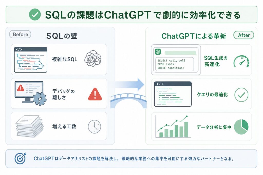 SQLの壁とChatGPTによる変革:データ分析業務のBefore/After