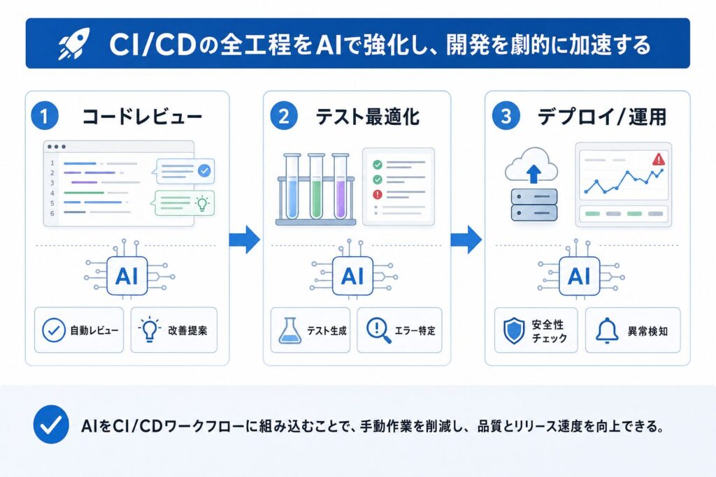 AI強化型CI/CDパイプラインと実践レシピ