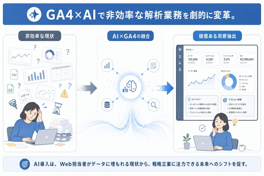 非効率からの解放：GA4×AIで業務革新