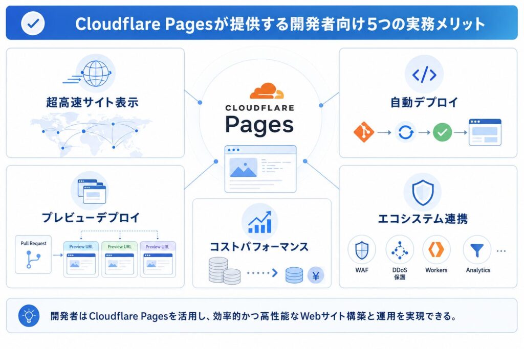 Cloudflare Pages 5つのメリット