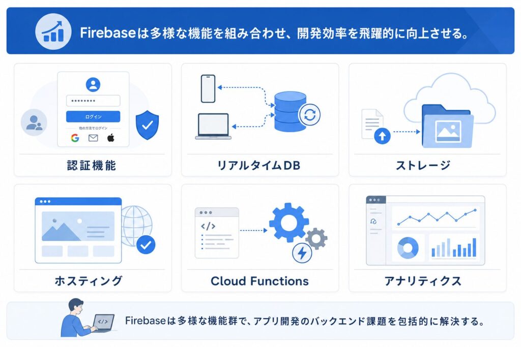 Firebaseの主要機能一覧