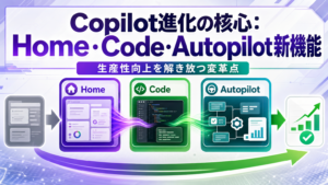 Copilot進化の核心：Home・Code・Autopilot新機能 生産性向上を解き放つ変革点