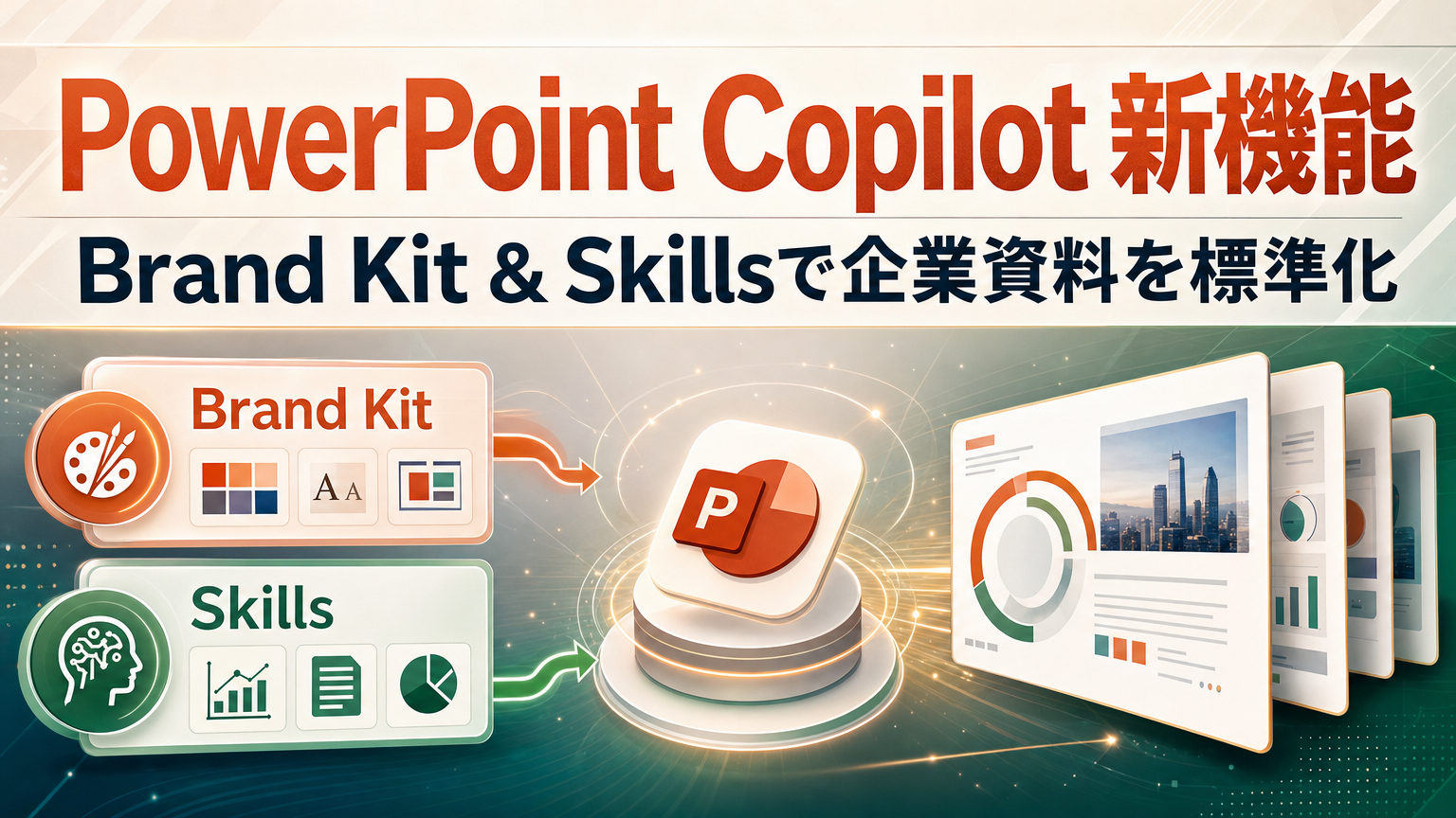 PowerPoint Copilot新機能 Brand Kit & Skillsで企業資料を標準化